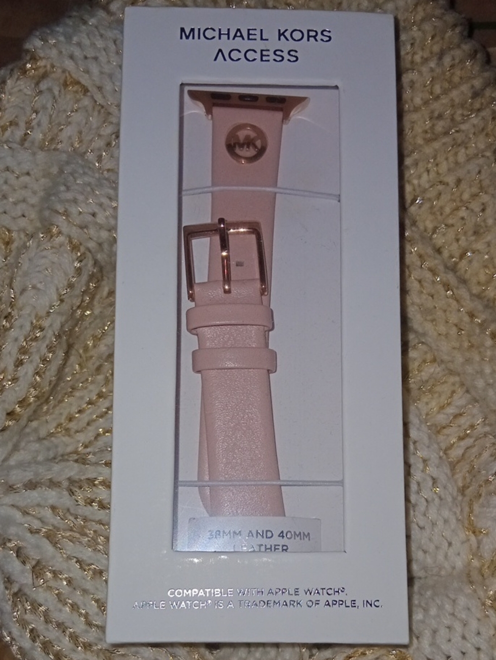 Michael Kors Blush Pink Leather Watch Band with Rose Gold Hardware